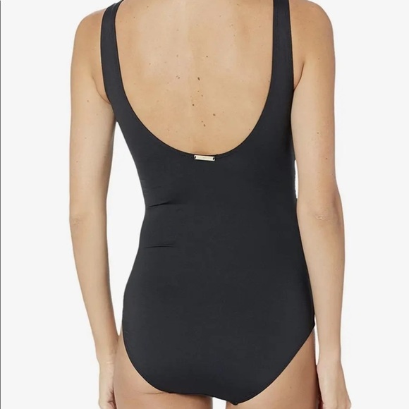 Lauren Ralph Lauren Beach Club Solid Ruffle Surplice One Piece - Women's - Picture 2 of 4